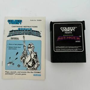 Cosmic Avenger ColecoVision Game Cartridge & Manual 1982 TESTED WORKS Authentic